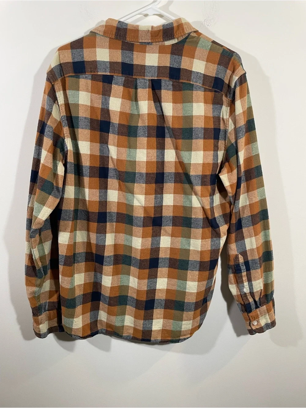 J Crew 100% cotton plaid flannel shirt L